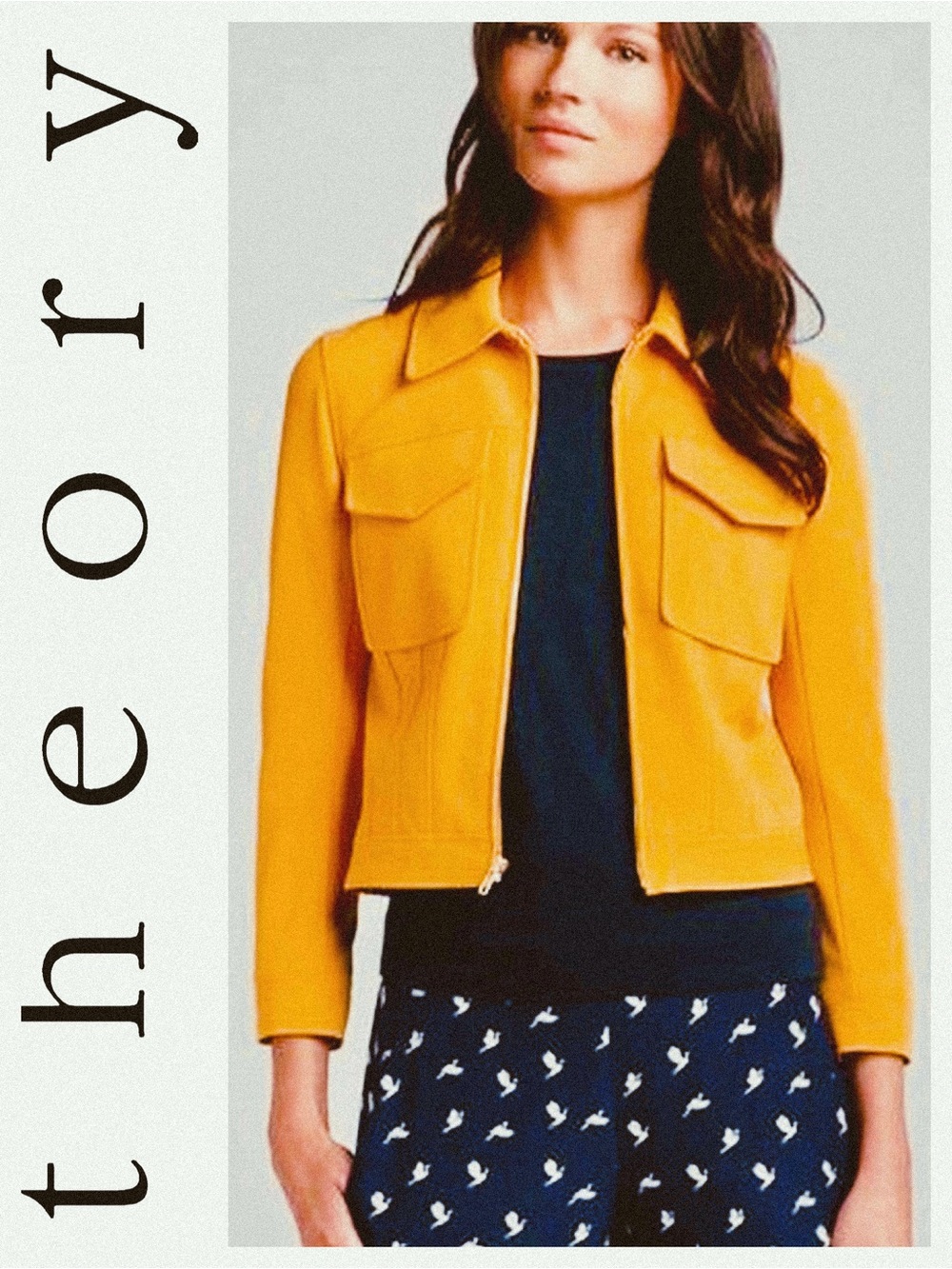Theory Vika Flap Pocket Jacket ¾ Sleeve Size 6